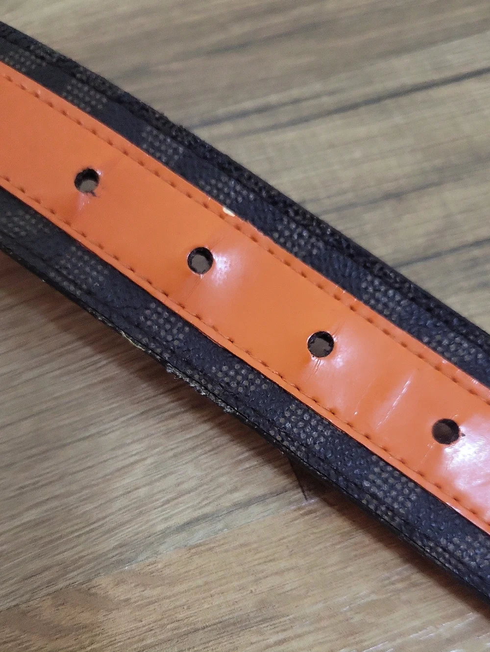 MICHAEL KORS Brown Orange Logi Reversible  Belt